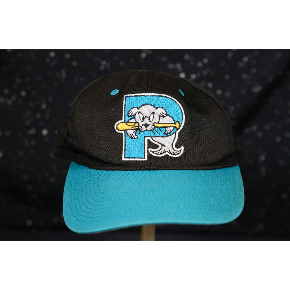 Portland Sea Dogs Hat Cap Snap Back Mens One Size Black Blue MILB Baseball
